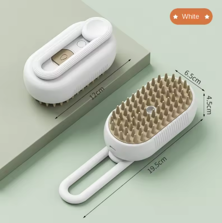 Steamy Dog Brush Electric Spray Cat Hair Brush 3 in1
