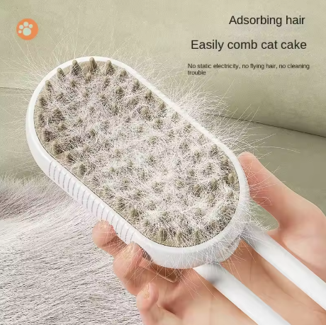 Steamy Dog Brush Electric Spray Cat Hair Brush 3 in1